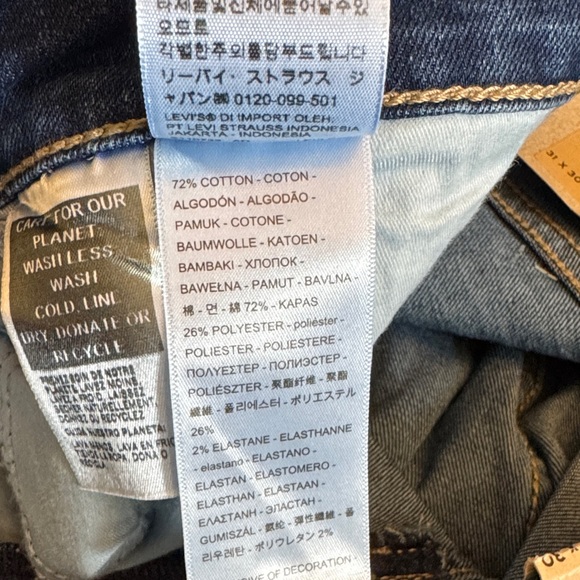 Levi's 314 Shaping Staight Mid Rise NWT $69 Size W31 L30 - Picture 10 of 10